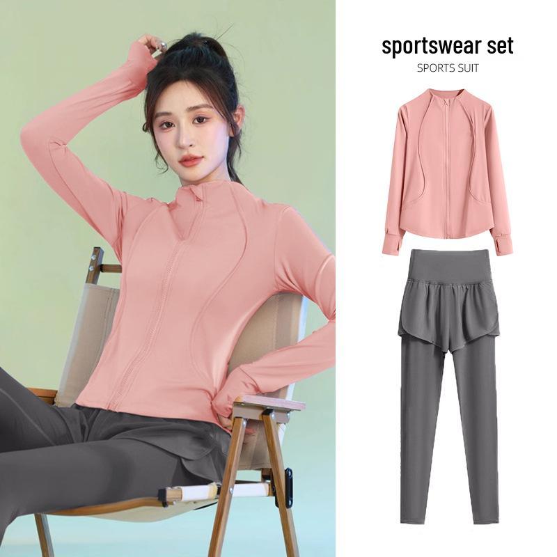 2025 Women's Slimming Morning Run Yoga Set - Long Sleeve Quick-Dry Fitness Outfit