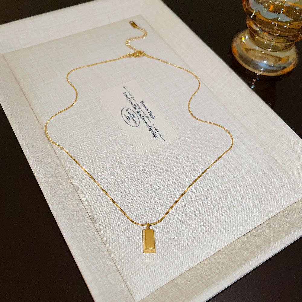 Elegant Titanium Steel Necklace: Chic, Durable, Non-Fading Design for Women