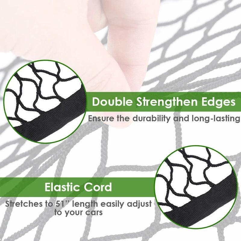 Universal Stort Bil Lastnät Nylon Elastisk Mesh Bagage Lastförvaring Pickup Ordning Nät för Skåpbil SUV Lastbil Mesh Nätficka