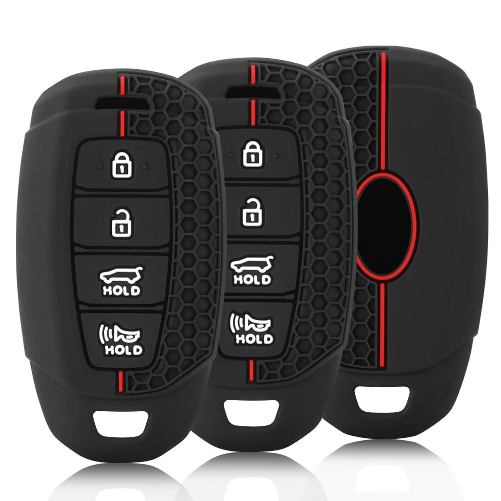 For Hyundai I30 Ix35 KONA Encino Solaris Azera Grandeur Ig Accent Santa Fe Palisade Silicone Car Key Case Shell Fob Cover