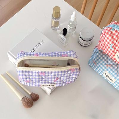 Multi-function Large Capacity Pen Bag Bowknot Floral Stationery Bag Pen Box Student