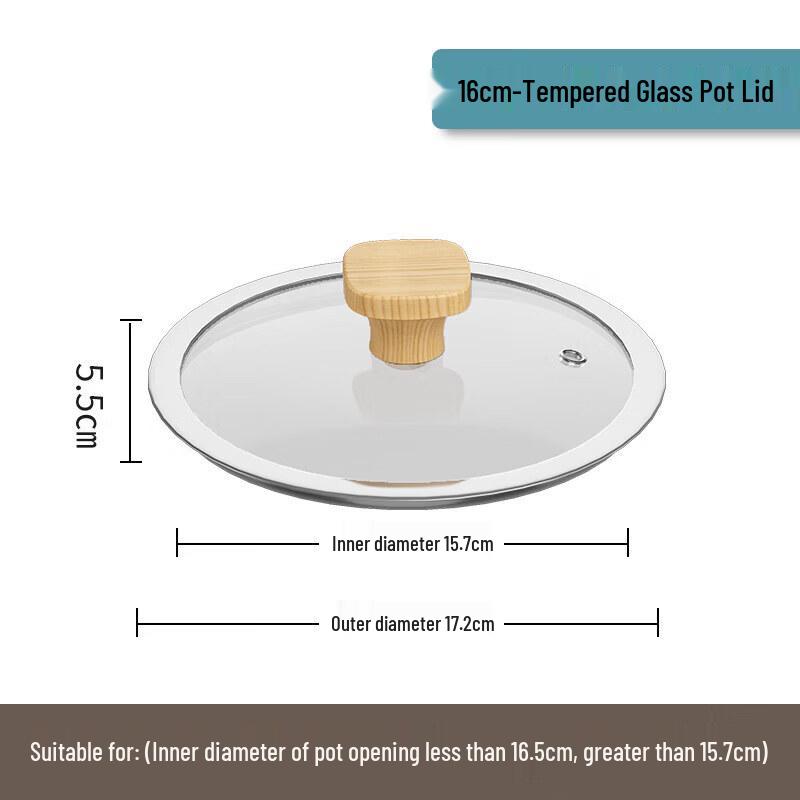 Qiwei Glass & Stainless Steel Universal Pot Lid with Steamer Function