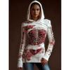 2025 Hooded 3D Print Halloween Sweatshirt - Women's European/American Autumn & Winter Edition