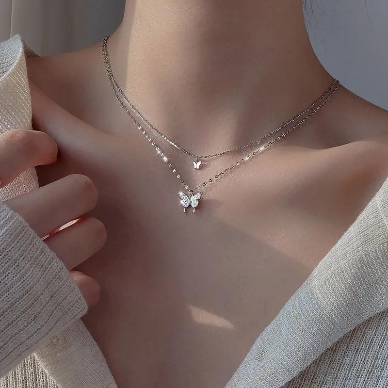 2022 White Chalcedony Necklace - Elegant Niche Design, High-End Fairy Clavicle Chain for Women & Students