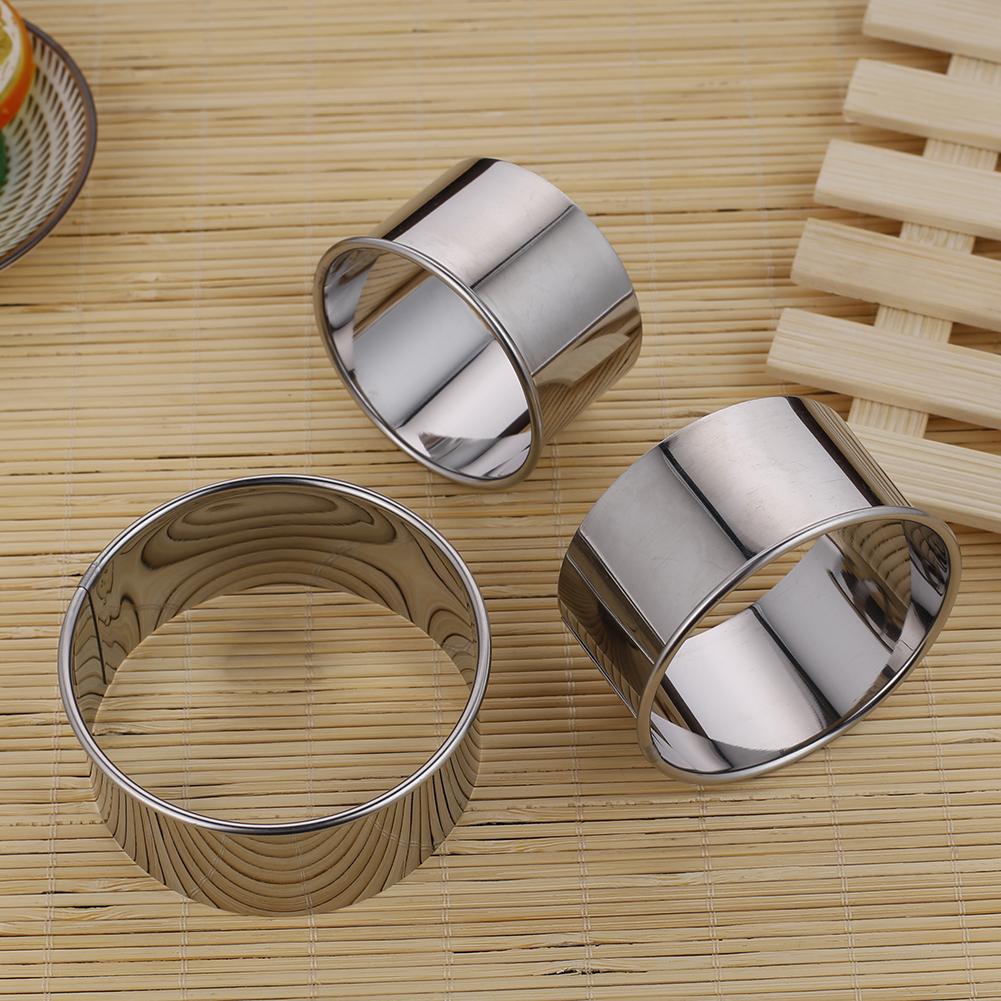 5Pcs Stainless Steel Round Cookie Cutters Pie Press Cookie DIY Dumplings Skin Cutting Tools Kitchen Accessories