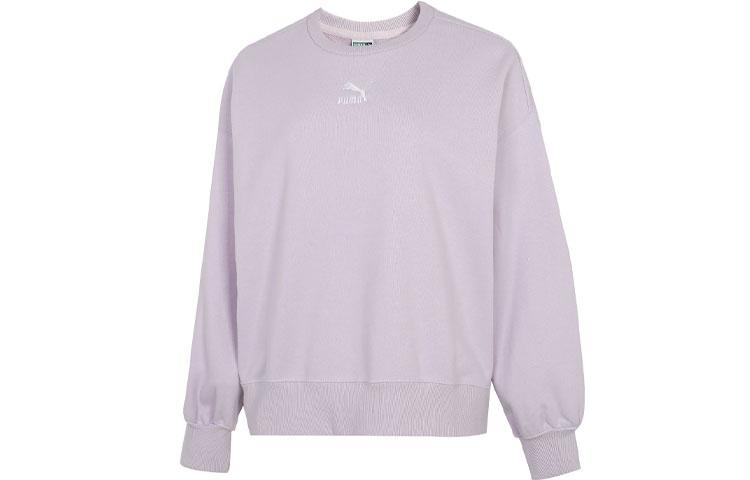 PUMA ESSENTIALS Sweatshirts Women s Purple Crew Neck Moderate Regular 535327-17 L