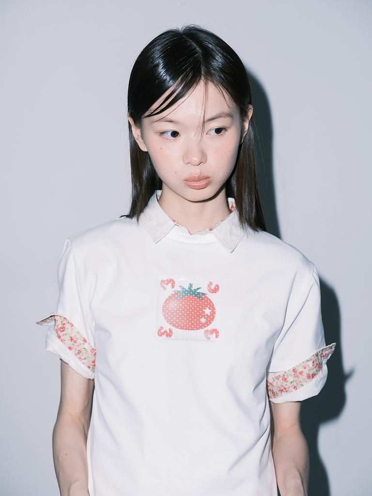 Mueum Glitch Tomato T-Shirt (White)