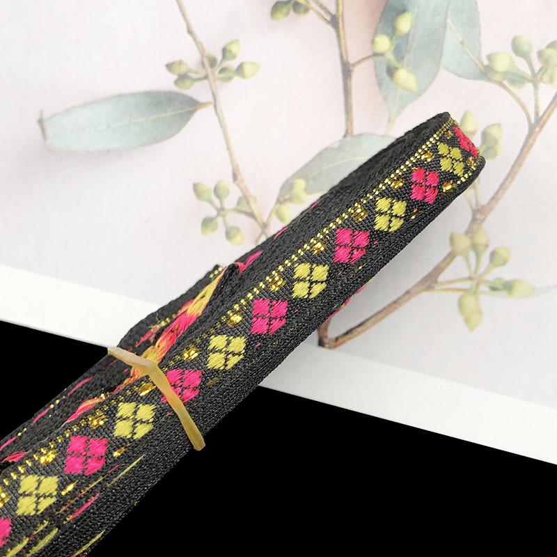 1cm Ethnic Embroidery Lace Trim for Dance Costume and Clothing Accessories