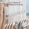2Pcs 7 Holes Portable Folding Clothes Drying Rack - Travel Essentials For Laundry Collapsible With Hook - Clothes Rack RV Essentials