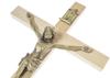 Wooden Hanging Cross, Light 23 X 12 Cm