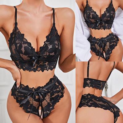 Women's Fashion Sexy StrapsTwo-Piece Suit Color Wireless Bra Sexy Underwear Panties