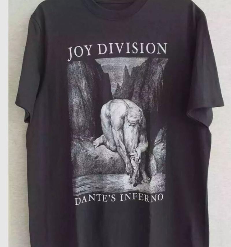 Винтаж Dantes Inferno Joy Division Футболка группы Классическая Черная Унисекс S-5XL XL