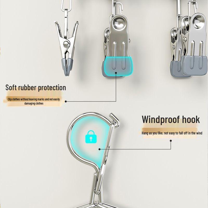 Stainless Steel Multifunctional Sock and Underwear Drying Rack