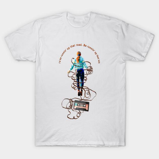

Men Black Print T-shirt I D Be Running Up That Hill - Max - Stranger Things No-Cut Transfer Paper Print Cotton Tshirt 4XL