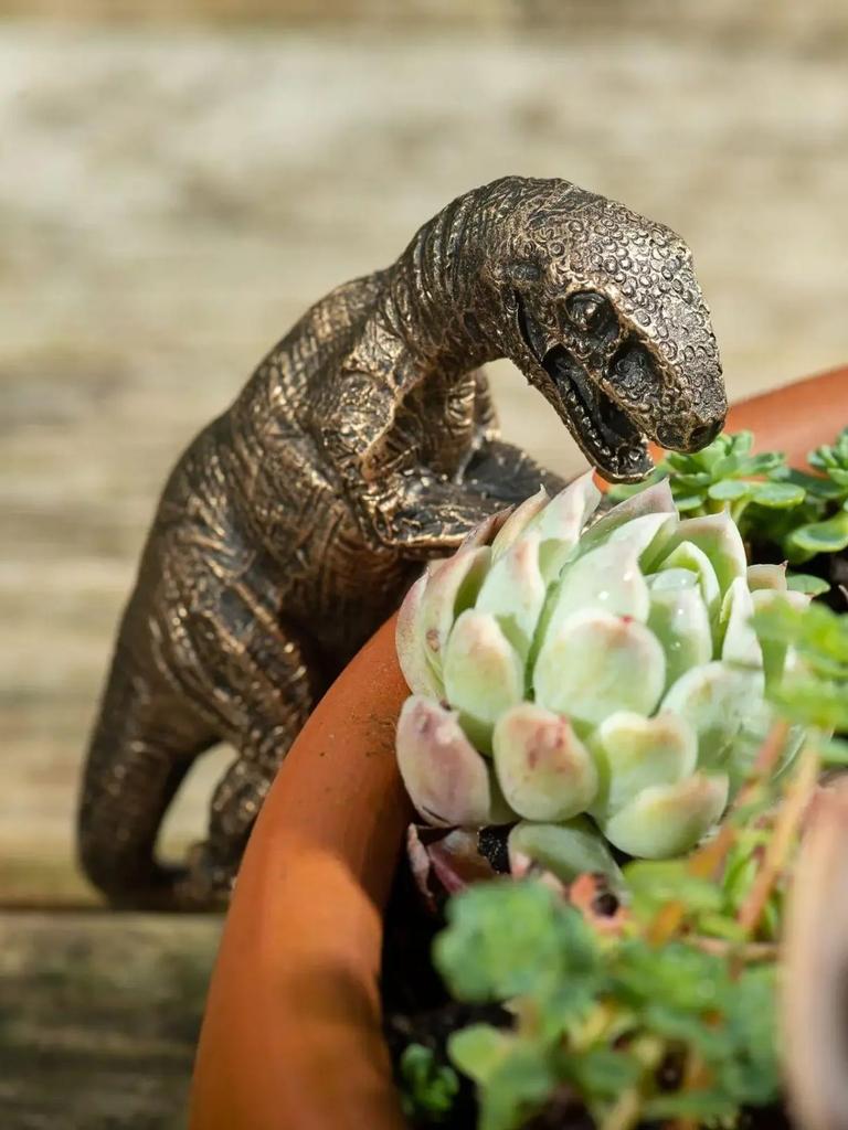 Decorated dinosaur statues, plant hangers decorated dinosaurs, cute animals, potted plants, buddies, dinosaurs, decorative hange