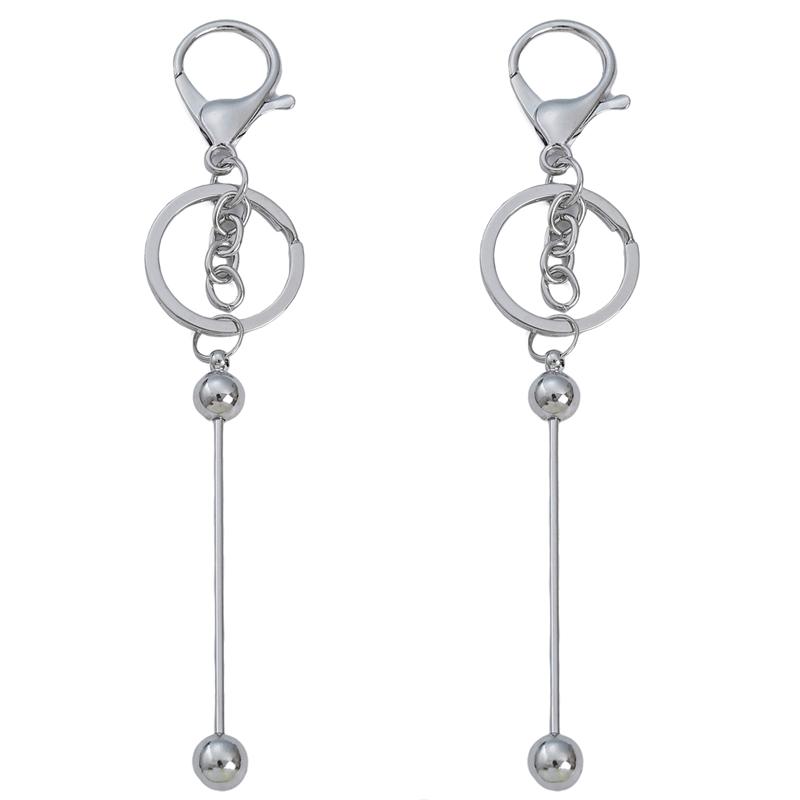 1 Satz ausgefallener DIY-Schlüsselanhänger mit Perlen, passend für große Lochperlen für Frauen und Mädchen, DIY-Schlüsselanhänger, Schmuckherstellung