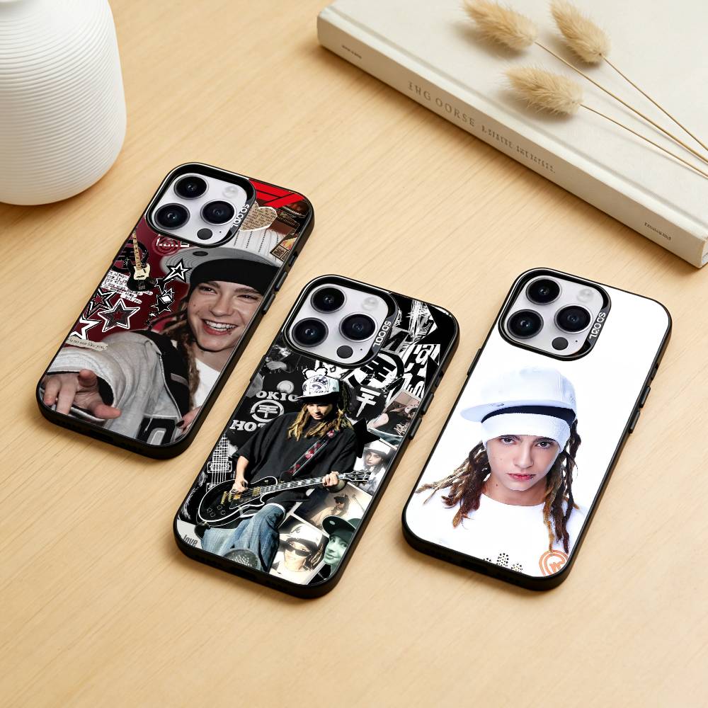 Bill Tom Kaulitz Tokio Hotel Phone Case For iPhone 17,16,15,14,13,12,11,Pro Max,Plus Candy Silver Cover