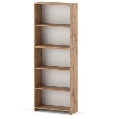 Wotan Oak Bookcase 70 CM 5 Shelves Binders Toys Loft Wooden
