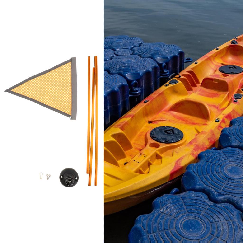 Kayak Flag Base Kit 4ft Aluminum Alloy Multifunctional with Stable Accessories for Yacht