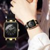 OLEVS Women's Waterproof Quartz Watch, Easy to Read, Popular, Stylish, Silicone Band, Gift for Women, Black [Parallel Import]