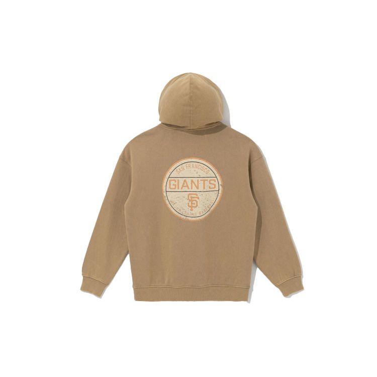 New Era Back Print Logo Pullover American Sweatshirt Unisex Sweatshirt Light-Brown 13276322