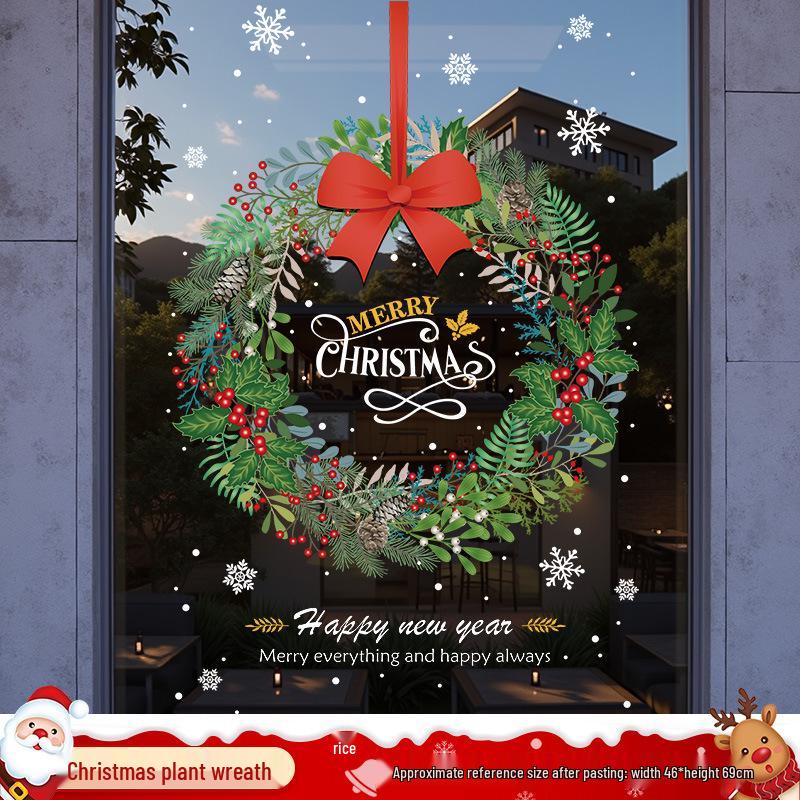 Santa Claus Window Cling Christmas Decoration Decal