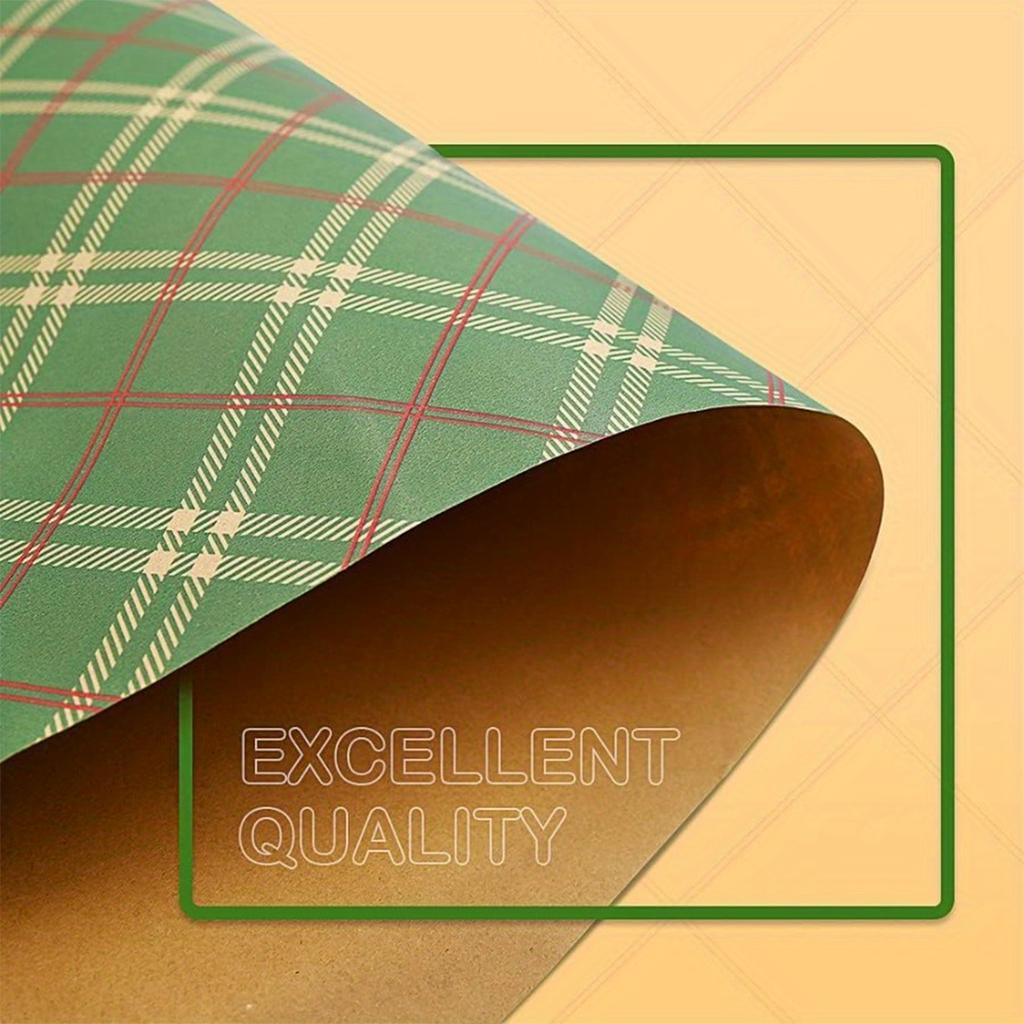 1 Roll Christmas Wrapping Paper - 3.28 Yards Per Roll, Green Kraft Xmas Wrapping Paper for Christmas Birthday Party Decoration