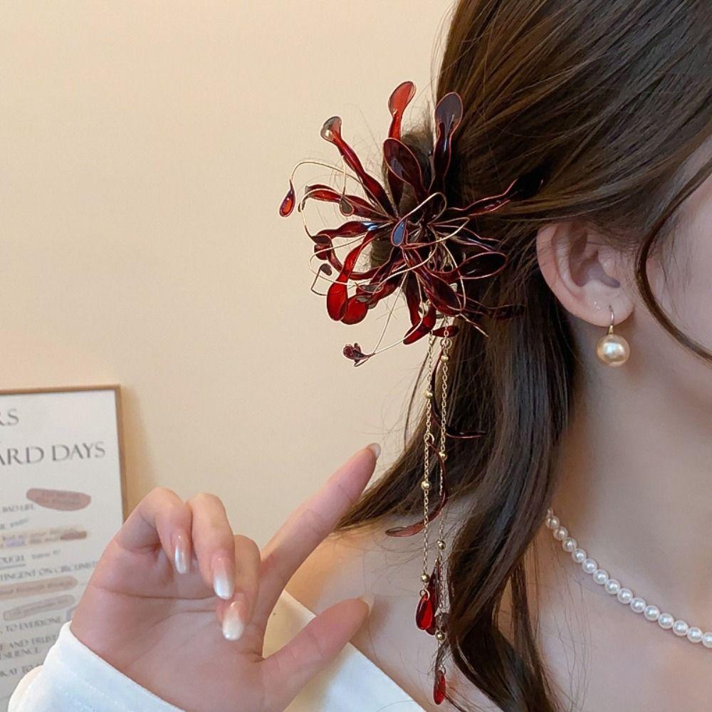 Super Fairy Dripping Oil Tassel Hairpins Hanfu Chopsticks  For Woman Girl Hair Accessories