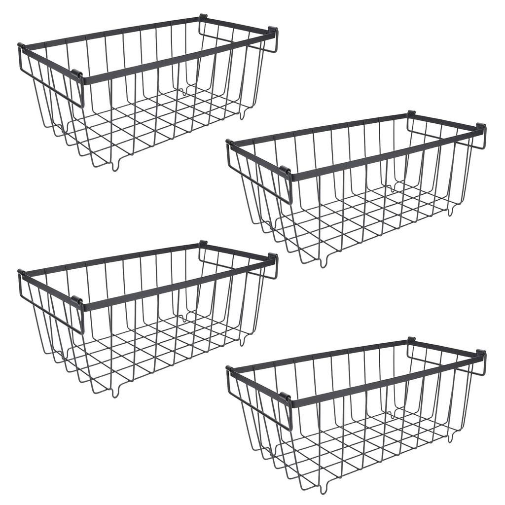 4PCS Chest Freezer Storage Baskets Metal Wire Food Organizer for Refrigerated Cabinet