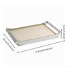 Tray with Leather Insert Woven Stainless Steel Multipurpose Storage Organizer for Vanity,