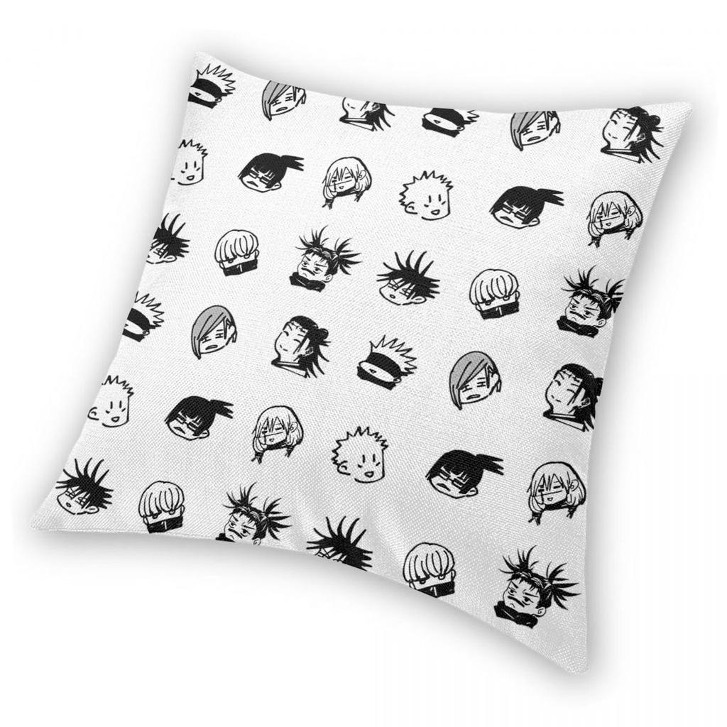 Jujutsu Kaisens Anime Povlak na polštář Tisk Polyesterový potah na polštář Dekorace JJk Manga Povlak na polštář Domácí čtvercový 40X40cm