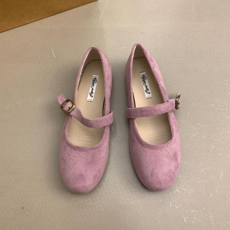 

Мода 2025 Новые Модные Туфли Мэри Джейн на Плоской Подошве с Ремешком и Пряжкой Женская Обувь с Мелким Вырезом Круглый Носок Женские Балетки Танцевальная Обувь 35 фиолетовый