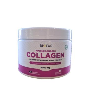 Biotus- Marine Sourced Collagen Peptid + Hyaluronic Acid + Vitamin C, 5000 Mg, 206 G