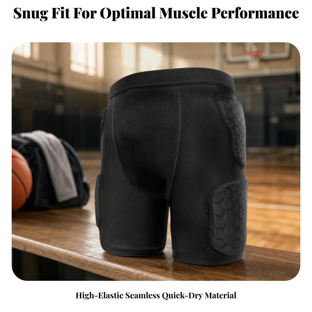 Safety Padded Compression Shorts Elastic for Football