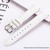 Red Bamboo Joint Pattern Genuine Leather Watch Strap, Unisex