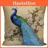 Luxuriöser Kissenbezug aus Baumwolle und Leinen mit Pfauenmuster für elegante Heimdekoration, Sofakissenbezug