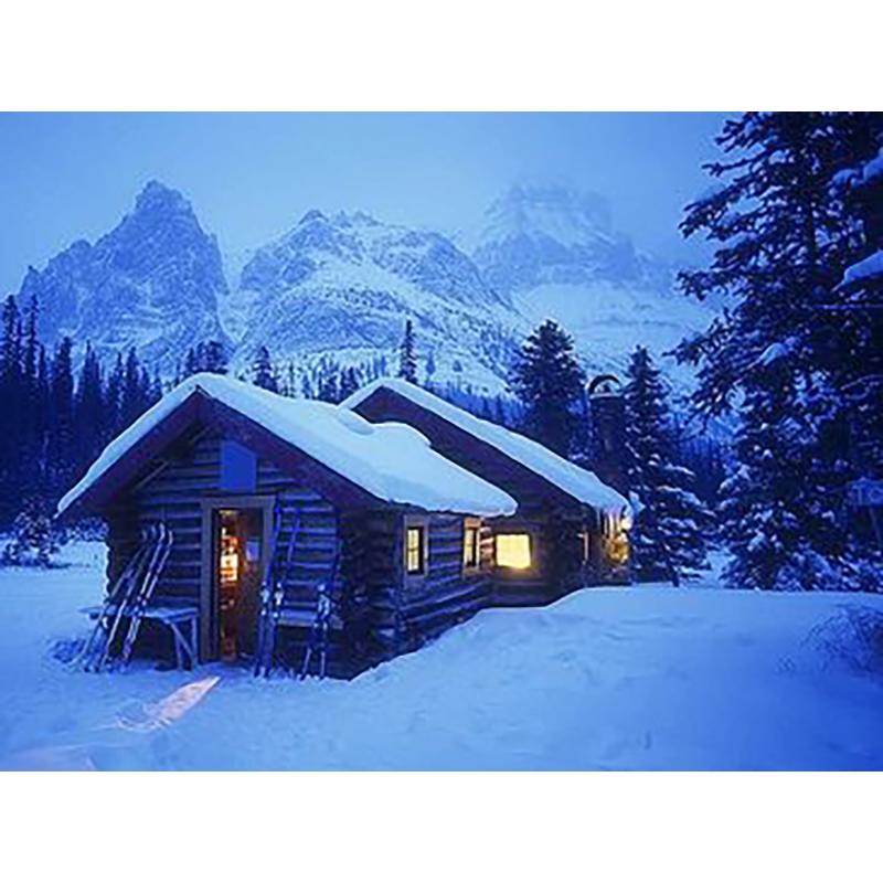 Gör-det-själv 5D diamantmålning hel rund borr Vinter snö Scenisk diamantbroderi Mosaik korsstygnskit Väggkonst Present Heminredning