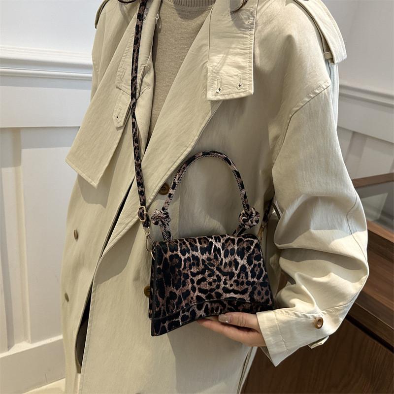 Urban Elegant Small Square Bag With Modern Leopard Print For Trendy Daily Use