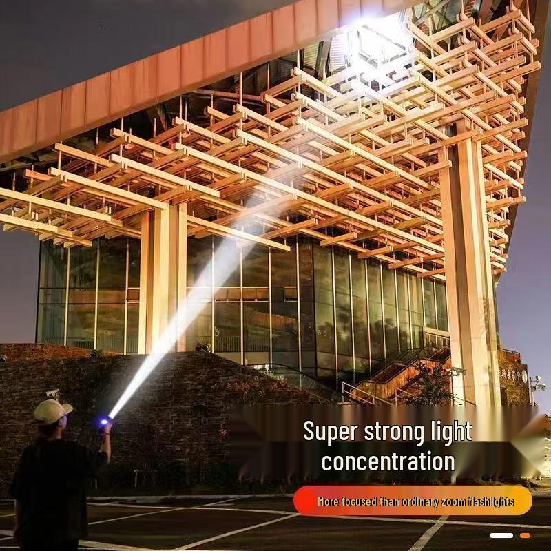 High-Power Long-Range LED Flashlight with Zoom & USB Charging for Night Fishing