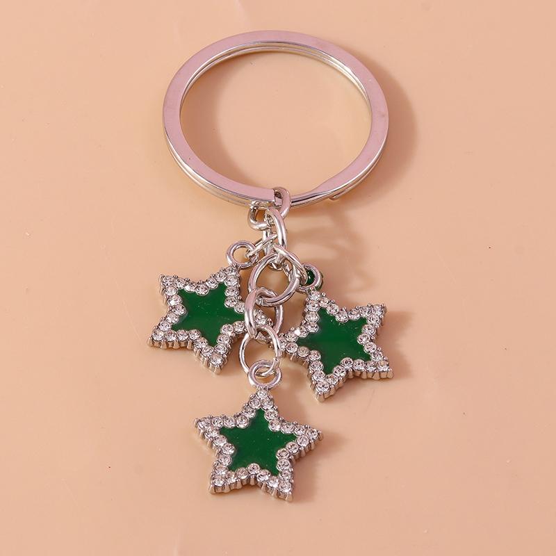 Porte-clés étoile en émail mignon pour femme/fille, pendentif pour clés de voiture/sac à main, bijou fait main à offrir