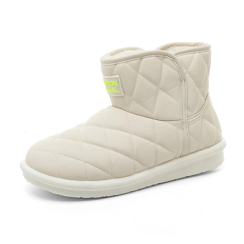 BN5901 medium top shoes women's new winter cotton shoes solid color outer wear sports and leisure velvet snow platform cotton shoes