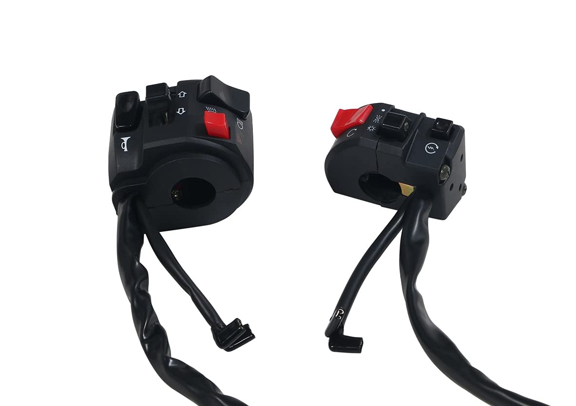 

Мотоциклетный переключатель, блок, переключатель на руле, комплект левый и правый, универсальное использование, Yamaha Kawasaki Ninja чёрный