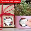 Custom Wedding Stickers Personalized With Names Floral Gift Box Decorations Waterproof Party Favors Eco-Friendly Diy Craft