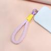 New Fashion Plush Phone Wrist Lanyard With Clear Patch 5 Color Options Durable Shockproof Wristlet Leisure Versatile Accessories