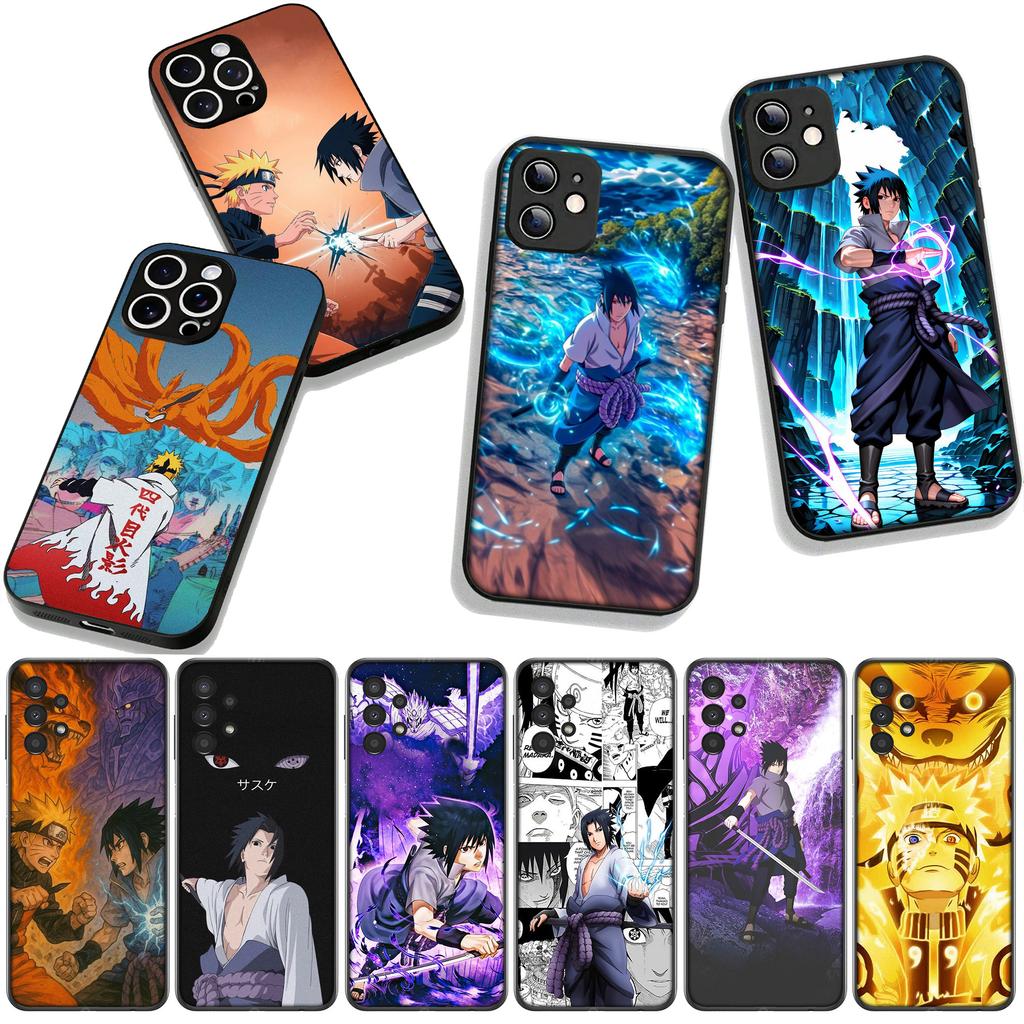 Cover for Apple iPhone 16 15 14 Plus 13 12 Mini 17 Pro Max + ProMax 16E Air 16+ 15+ Phone Case Comics Narutos Sasuke Uchiha