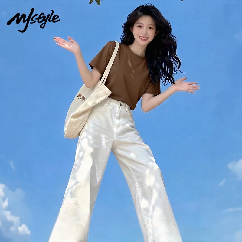 Женская повседневная футболка MJ STYLE 2026 с круглым вырезом XL