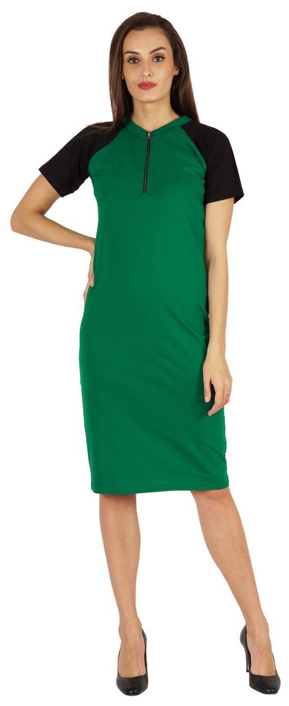 Inkmeso Solid Short Raglan Sleeves Dress For Women  s Summer Casual Sporty Bodycon T-Shirt