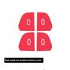 Waterproof Suede Door Switch Button Stickers Non-Slip Anti-Scratch Car Window Lift Button Trim Covers Auto Interior Accessories