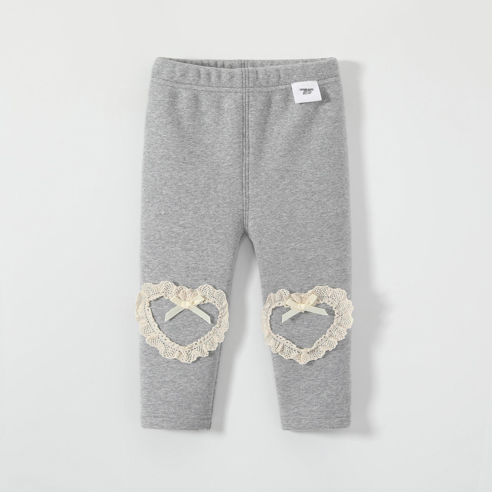 

Autumn/Winter 2025 Baby & Toddler Heart Pants: Open Crotch Fleece-Lined Leggings for Girls, 0-3 Years 120 (Recommended height 105-115cm)