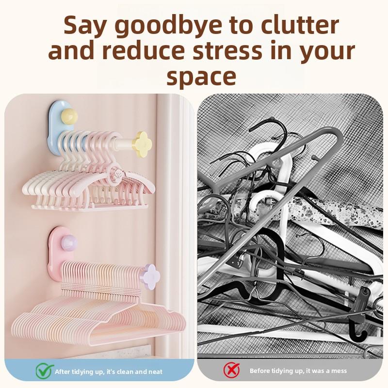 New Suction Cup Clothes Hanger Storage Rack - Multi-functional Extension Storage Rack for Home Balcony - No Drilling, Seamless Clothes Hanger Holder